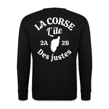 Corsica, island of beauty, I love Corsica - Unisex Sweatshirt - black - Back - Alina (178cm)
