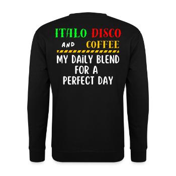 Italo Disco and coffee shirt - Unisex Sweatshirt - black - Back - Alina (178cm)