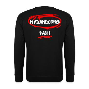 Humorvoller Slogan gegen die Krankheit - Unisex Pullover - Schwarz - Hinten - Alina (178cm)
