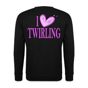 I love twb rose - Sweat-shirt Unisexe - noir - Dos - Alina (178cm)