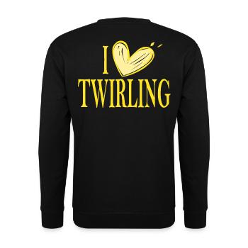 I love twb jaune - Sweat-shirt Unisexe - noir - Dos - Alina (178cm)