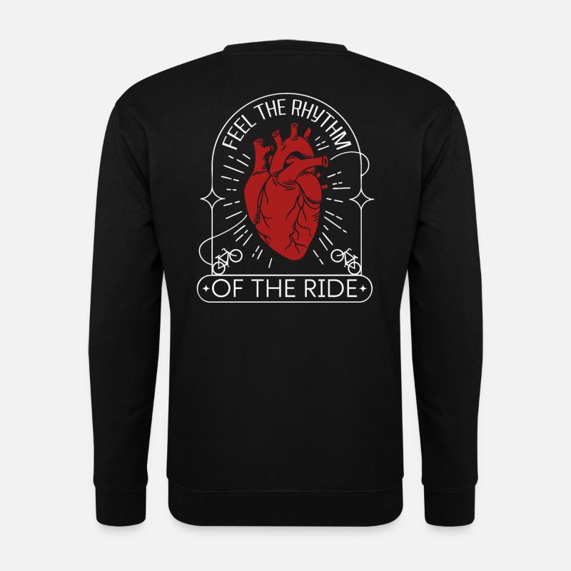 Feel the Rhythm – Fahrrad Herz Design - Unisex Pullover - Schwarz