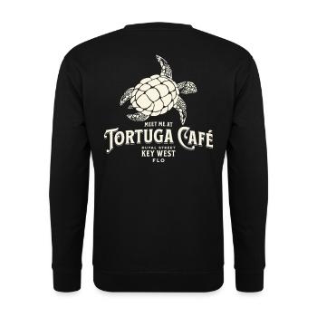 Tortuga Coffee Key West Style Illustration - Unisex Sweatshirt - black - Back - Alina (178cm)