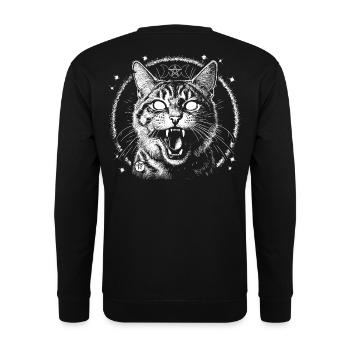 Bewitched Tabby - Unisex Pullover - Schwarz - Hinten - Alina (178cm)