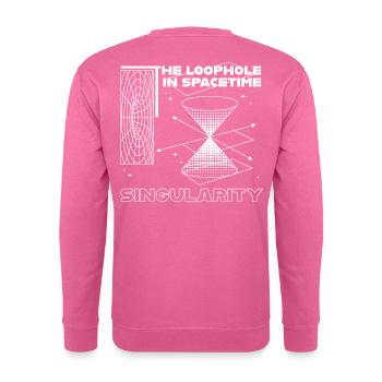 Singularität im Raumzeit-Loch - Unisex Pullover - Pink - Hinten