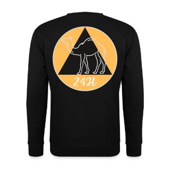 Chameau géométrique sur fond noir - Sweat-shirt Unisexe - noir - Dos - Alina (178cm)
