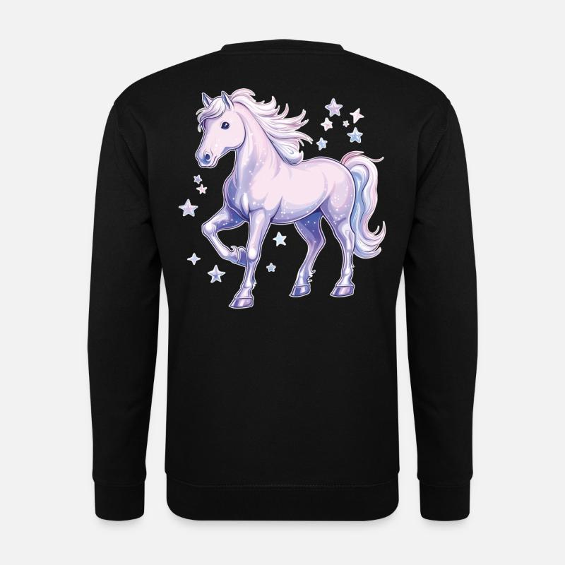 Cheval avec des étoiles - Sweat-shirt Unisexe - noir