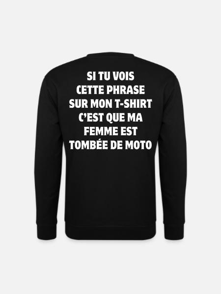 moto, motard, biker, motard humour - Sweat-shirt Unisexe - noir