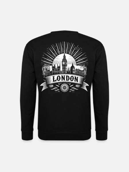 London Shirt Design with Big Ben - Unisex Sweatshirt - black