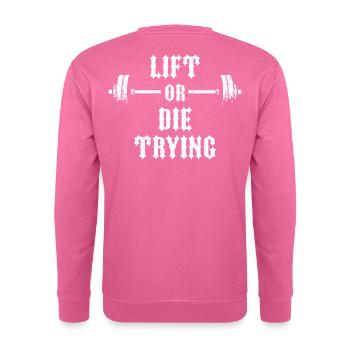 Soulever ou mourir - Sweat-shirt Unisexe - rose - Dos