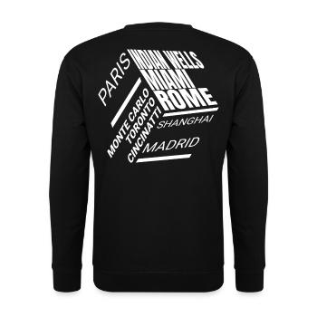 Tennis Shirt Masters Tournaments - Unisex Sweatshirt - black - Back - Alina (178cm)