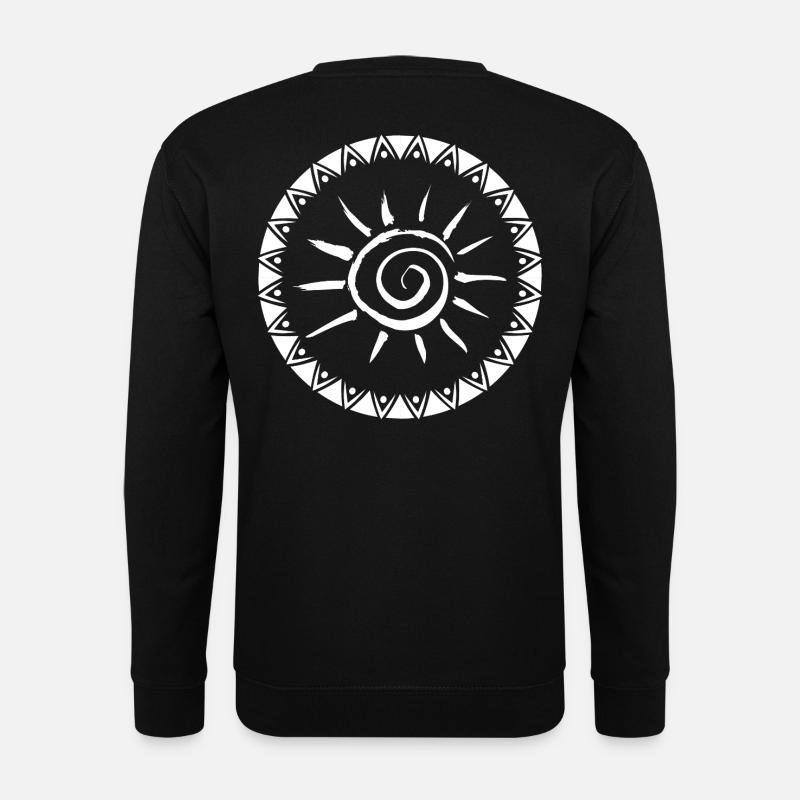 Conception géométrique du mandala Sunburst - Sweat-shirt Unisexe - noir