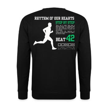 Schritt für Schritt Beat 42 - Unisex Pullover - Schwarz - Hinten - Alina (178cm)