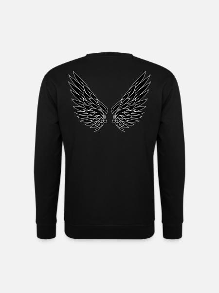 Black White Pair of Wings - Unisex Sweatshirt - black