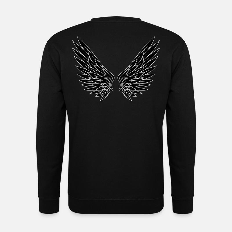 Noir Blanc Paire D’ailes - Sweat-shirt Unisexe - noir