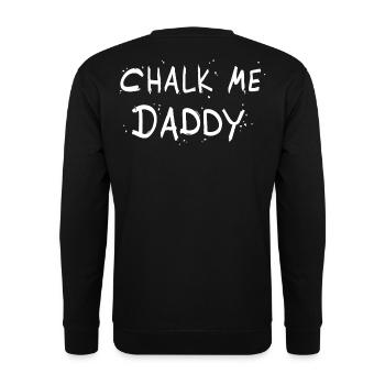 Chalk Me Daddy - Jeu de mots sur les rochers / l’escalade - Sweat-shirt Unisexe - noir - Dos - Alina (178cm)