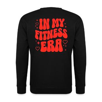 Fitness Girl Gym Motivation Sport Workout - Unisex Pullover - Schwarz - Hinten - Alina (178cm)