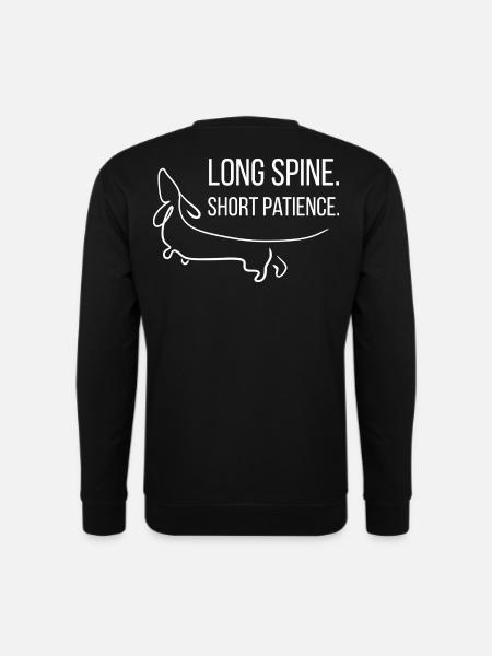 Kurzbeinig. Dickköpfig. Dackel. - Unisex Pullover - Schwarz