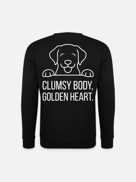 Schwanzwedeln statt Stress – Labrador Humor - Unisex Pullover - Schwarz