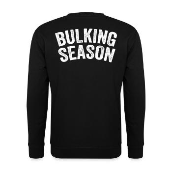 Bulking Season White - Unisex Sweatshirt - black - Back - Alina (178cm)