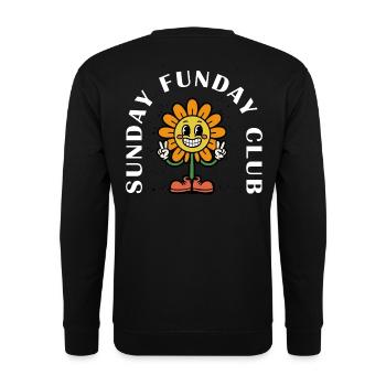 Sunday Funday Club – Retro Comic - Unisex Sweatshirt - black - Back - Alina (178cm)