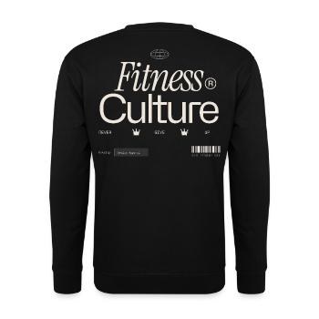 La culture du fitness n’abandonne jamais les fautes de frappe streetwear - Sweat-shirt Unisexe - noir - Dos - Alina (178cm)