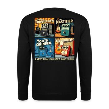 4 imaginary distortion pedals - Unisex Sweatshirt - black - Back - Michal (187cm)