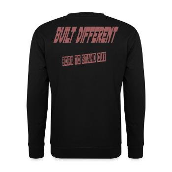 Build Different – Sweat à capuche Born to Stand Out - Sweat-shirt Unisexe - noir - Dos - Alina (178cm)