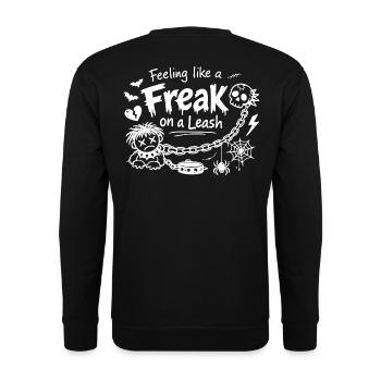 Feeling Like A Freak On A Leash Statement - Unisex Sweatshirt - black - Back - Alina (178cm)