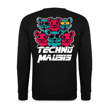 Techno Mausis - Unisex Sweatshirt - black - Back - Alina (178cm)