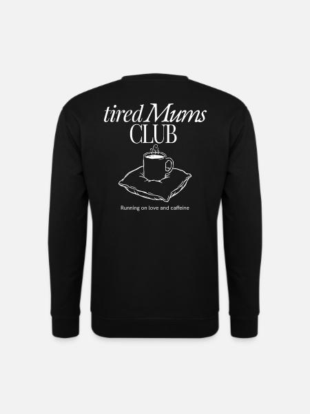 TiredMims Coffee Club Motif - Unisex Sweatshirt - black