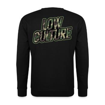 Low Culture Camo Tuning Streetwear JDM Car Style - Unisex Pullover - Schwarz - Hinten - Alina (178cm)