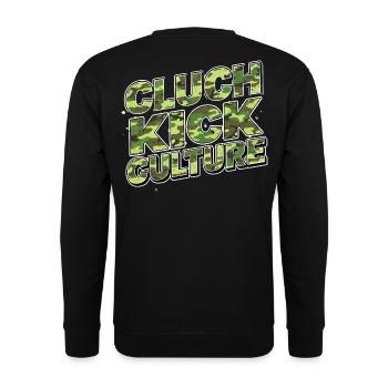 Conception du camouflage Culture du Clutch Kick - Sweat-shirt Unisexe - noir - Dos - Alina (178cm)