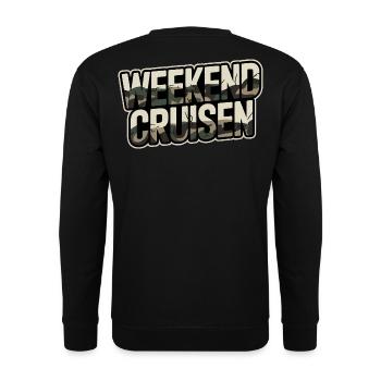 Weekend Cruisen für Auto und Tuning Fans - Unisex Pullover - Schwarz - Hinten - Alina (178cm)