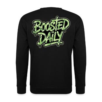 Boosted Daily for JDM Tuning Fans Turbo Scene - Unisex Sweatshirt - black - Back - Alina (178cm)