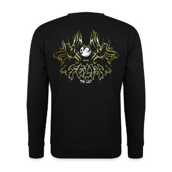Felix The Cat O.G. Felix & Design Moderne Flamme - Sweat-shirt Unisexe - noir - Dos - Alina (178cm)