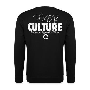Poker culture - mindset for poker players - Unisex Sweatshirt - black - Back - Alina (178cm)