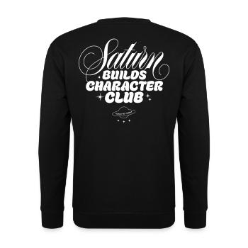 Saturn formt Charakter Club - Unisex Pullover - Schwarz - Hinten - Alina (178cm)