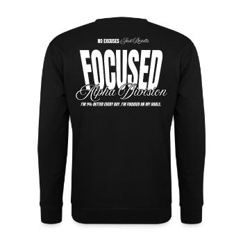 DIVISION ALPHA - Pas d’excuses - Vêtements de sport - Sweat-shirt Unisexe - noir - Dos - Alina (178cm)