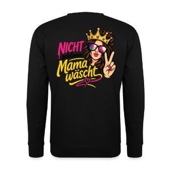 Nicht schlimm, Mama wäscht  - OCR Edition  - Unisex Pullover - Schwarz - Hinten - Alina (178cm)