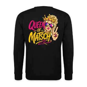 Queen of Matsch - Blond - Unisex Pullover - Schwarz - Hinten - Alina (178cm)