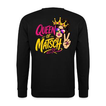 Queen of Matsch - Unisex Pullover - Schwarz - Hinten - Alina (178cm)