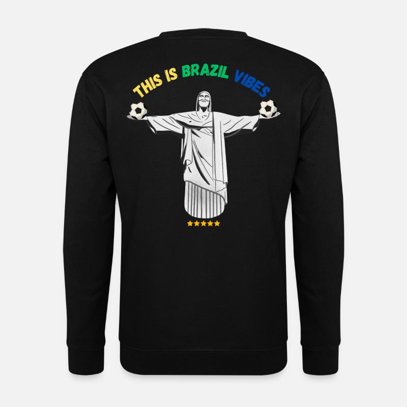 Brazil Football Vibes – Stil-Unterstützer - Unisex Pullover - Schwarz