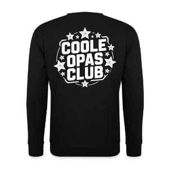 Coole OPAS Club Logo - Unisex Pullover - Schwarz - Hinten - Alina (178cm)