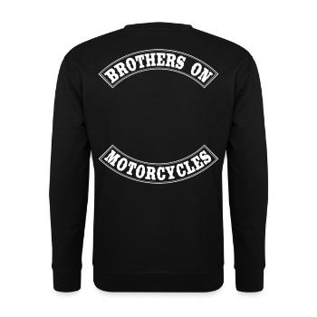 Brothers on Motorcycles - The Design for Bikers - Unisex Sweatshirt - black - Back - Alina (178cm)