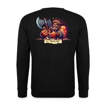 Barbare barbu et musclé Pas tout compris - Sweat-shirt Unisexe - noir - Dos - Alina (178cm)