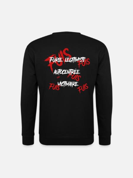 Graffiti Rouge et Blanc Fracturé - Sweat-shirt Unisexe - noir