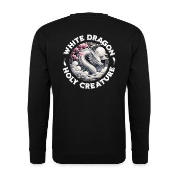 White Dragon: Holy Creature - Unisex Pullover - Schwarz - Hinten - Michal (187cm)