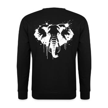 White Elephant Splash - Unisex Pullover - Schwarz - Hinten - Michal (187cm)