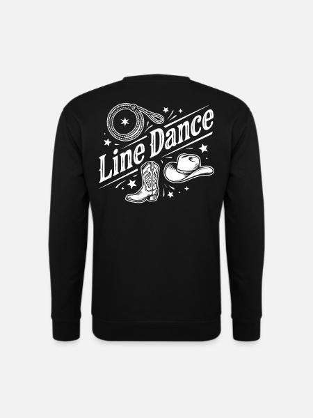 Line Dance Western Motif - Unisex Sweatshirt - black